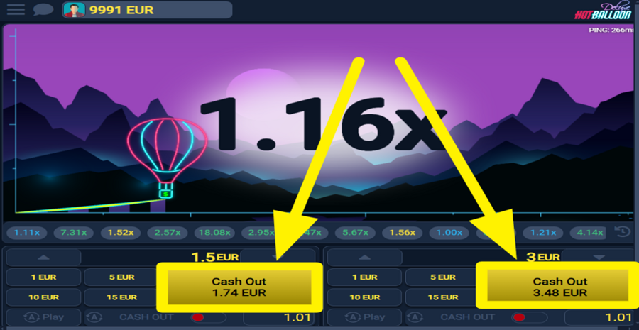 Hot Balloon Deluxe Cashout