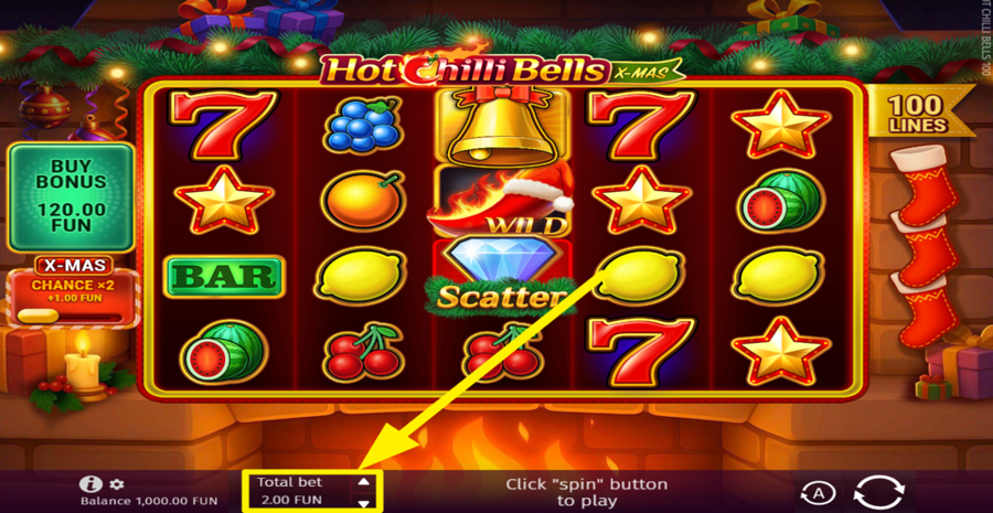 Hot Chilli Bells 100 Adjust Bet