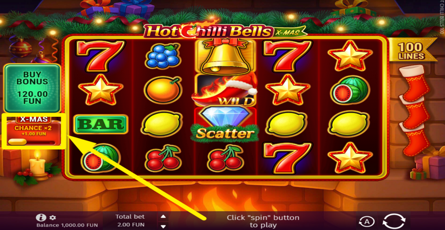 Hot Chilli Bells 100 Boost Bet