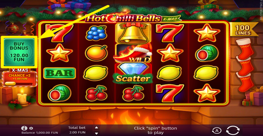 Hot Chilli Bells 100 Buy Bonus