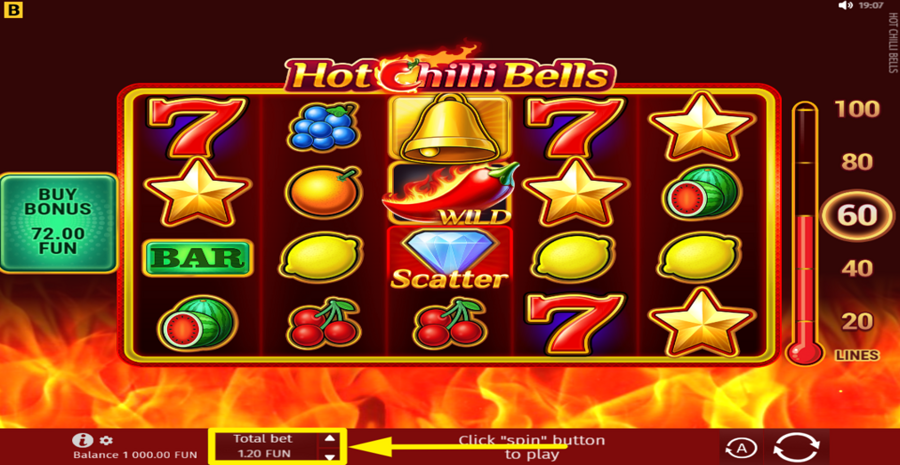 Hot Chilli Bells Adjust Bet