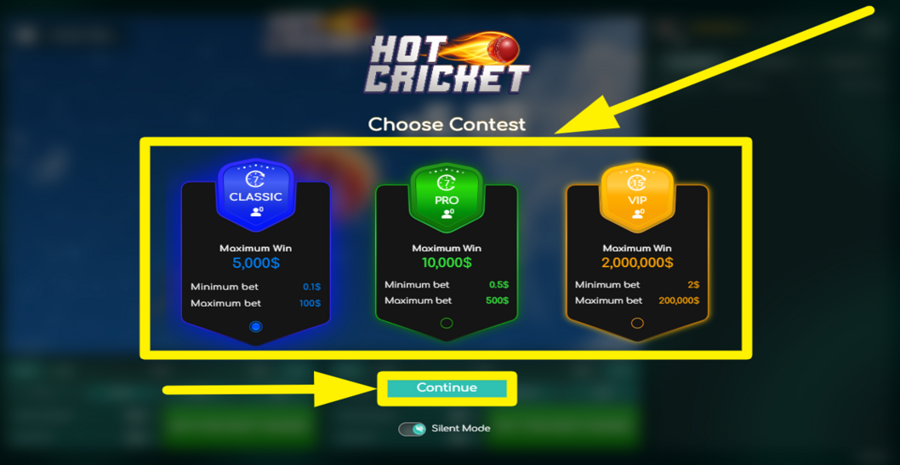 Hot Cricket Choose A Contest