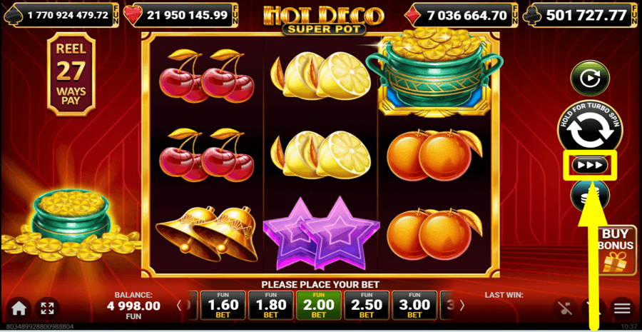 Hot Deco Super Pot Turbo Feature