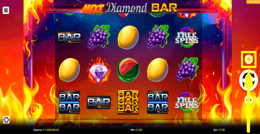 Hot Diamond Bar Turbo Feature