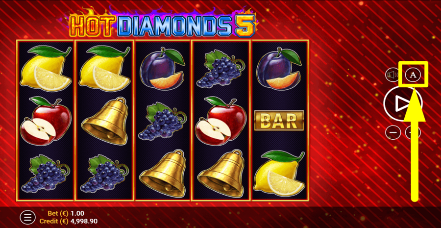 Hot Diamonds 5 Autoplay Feature