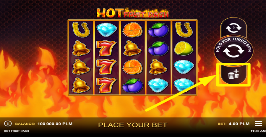 Hot Fruit Dash Adjust Bet