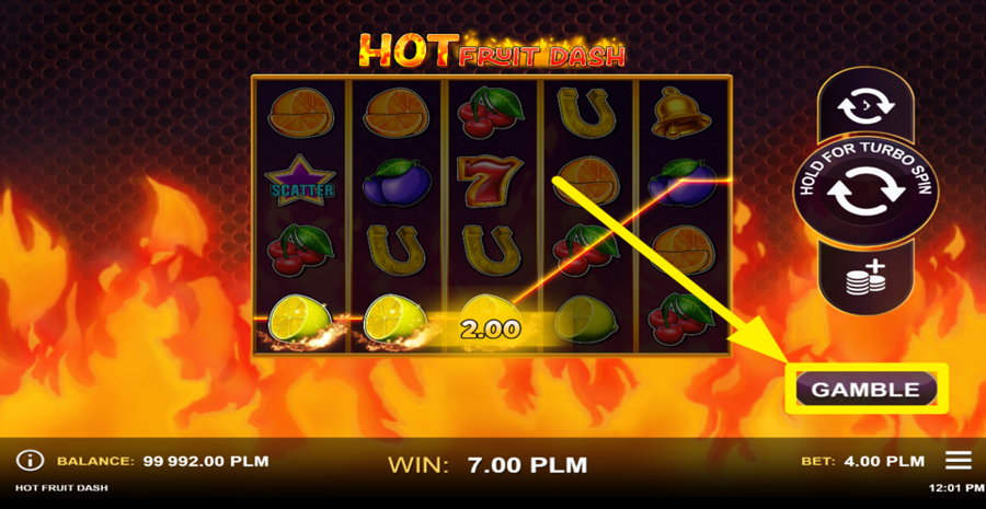 Hot Fruit Dash Gamble