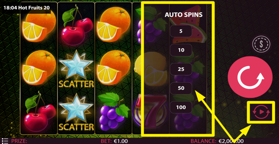 Hot Fruits 20 Autoplay