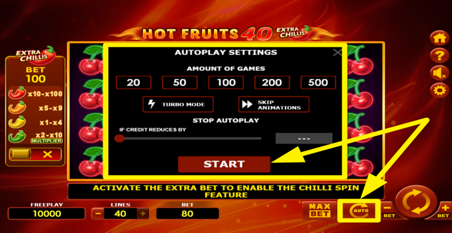 Hot Fruits 40 Extra Chillis Autoplay