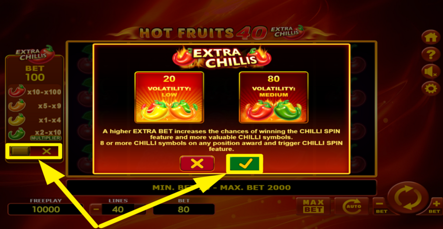 Hot Fruits 40 Extra Chillis Extra Bet