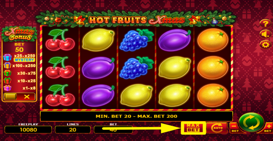 Hot Fruits Xmas Max Bet