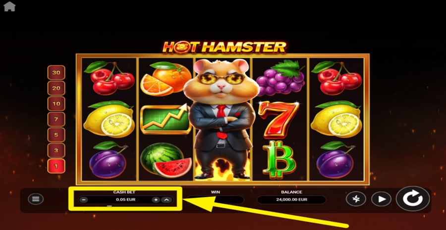 Hot Hamster Adjust Bet