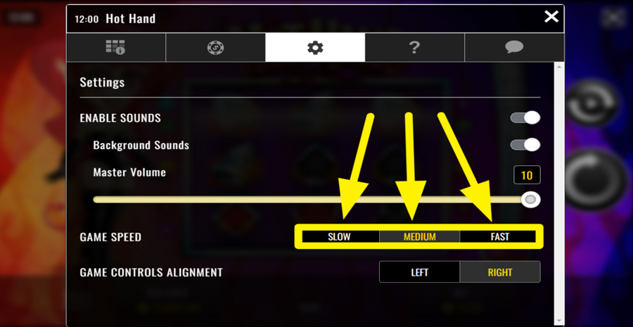 Hot Hand Adjust Speed
