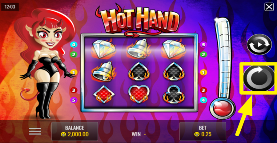 Hot Hand Spin Button