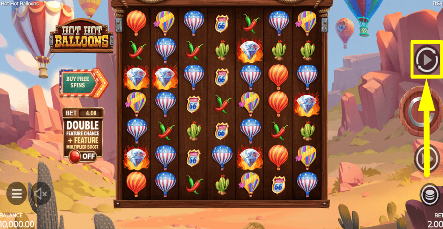 Hot Hot Balloons Autoplay Feature