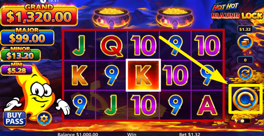 Hot Hot Blazing Lock Spin Button