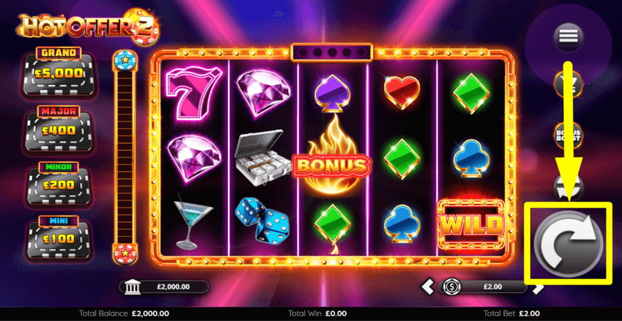 Hot Offer 2 Spin Button