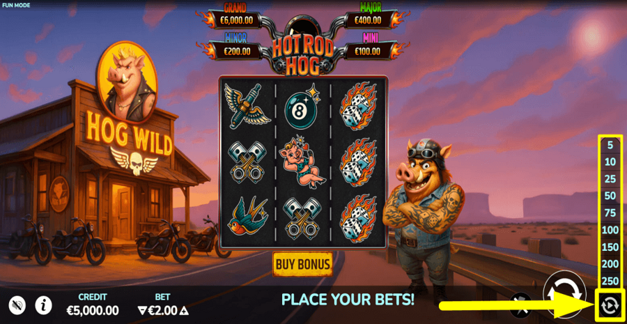Hot Rod Hog Autoplay Feature