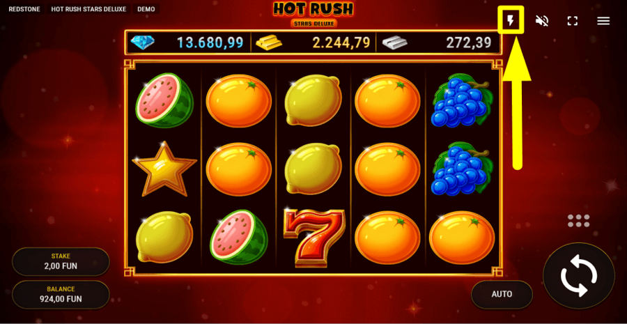 Hot Rush Stars Deluxe Turbo Feature