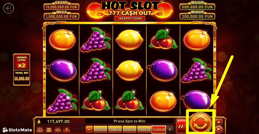 Hot Slot 777 Cash Out Spin