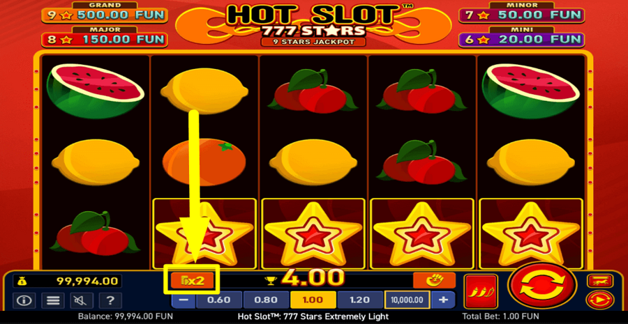 Hot Slot 777 Stars Extremely Light Gamble Feature