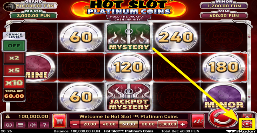 Hot Slot Platinum Coins Hold The Jackpot Cash Infinity Autoplay