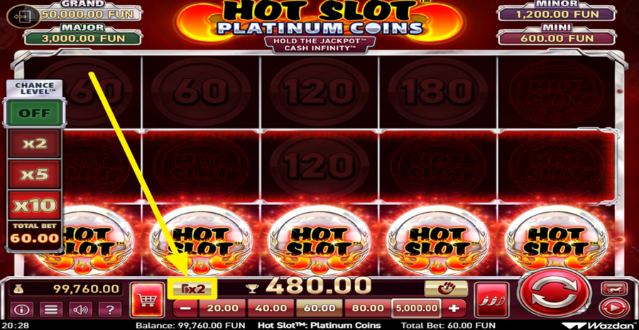 Hot Slot Platinum Coins Hold The Jackpot Cash Infinity Gamble