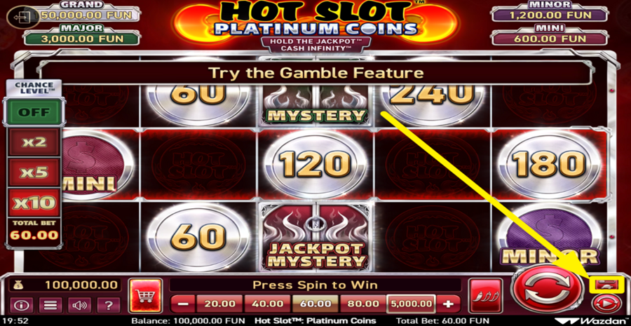 Hot Slot Platinum Coins Hold The Jackpot Cash Infinity Turbo