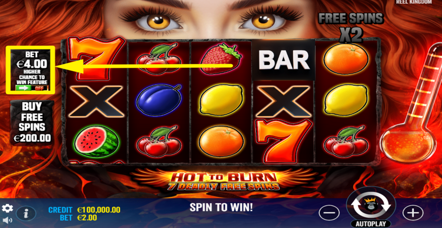 Hot To Burn 7 Deadly Free Spins Ante Bet
