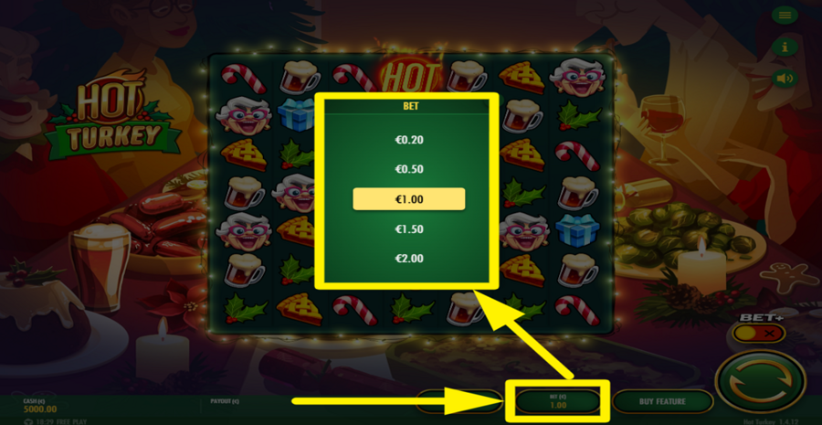 Hot Turkey Adjust Bet