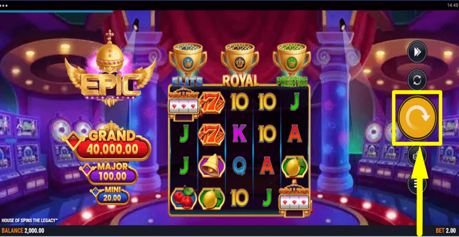 House Of Spins The Legacy Spin Button