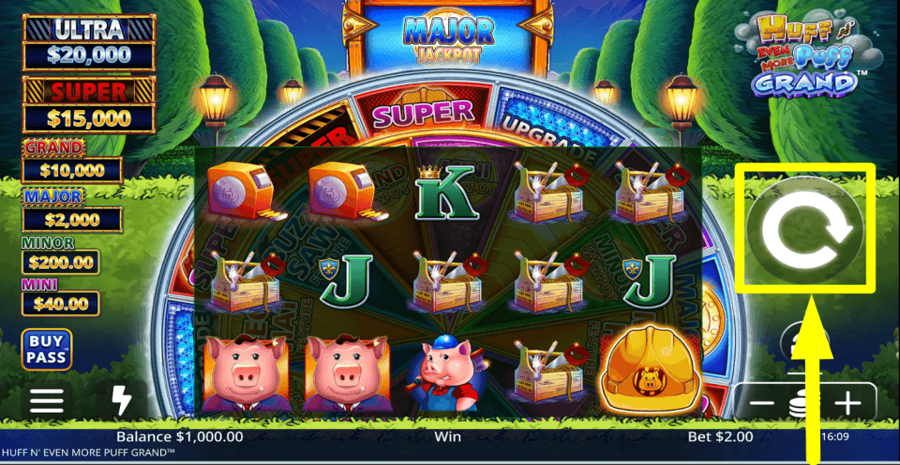Huff N Even More Puff Grand Spin Button