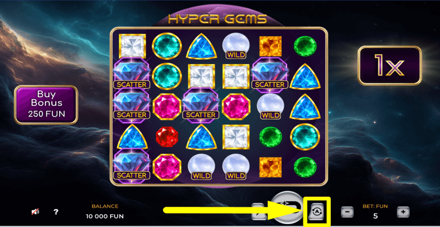 Hyper Gems Autoplay Feature