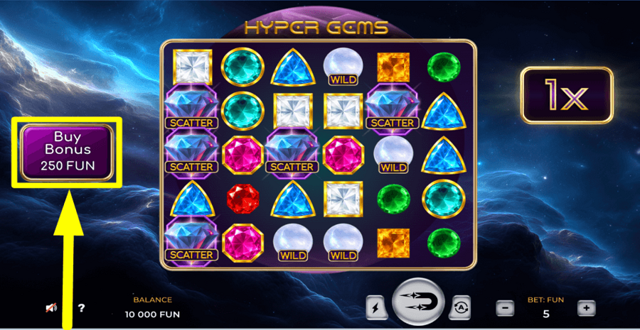 Hyper Gems Buy Feature