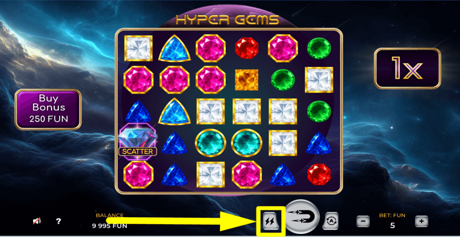 Hyper Gems Turbo Feature