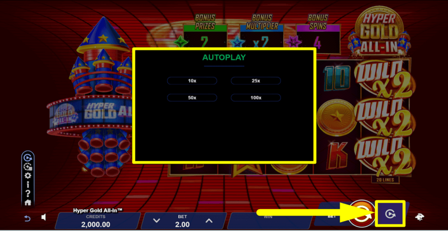 Hyper Gold All In Autoplay Feature