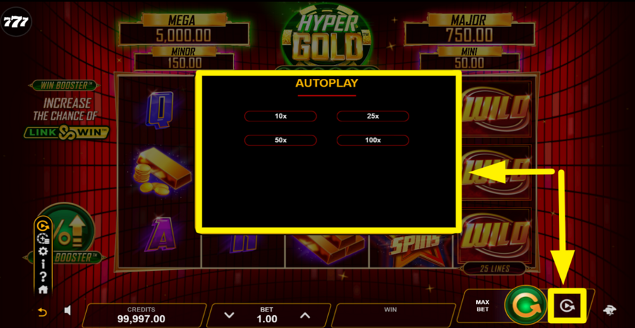 Hyper Gold Autoplay Feature