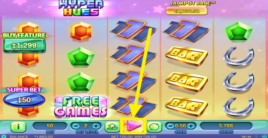 Hyper Hues Spin Button