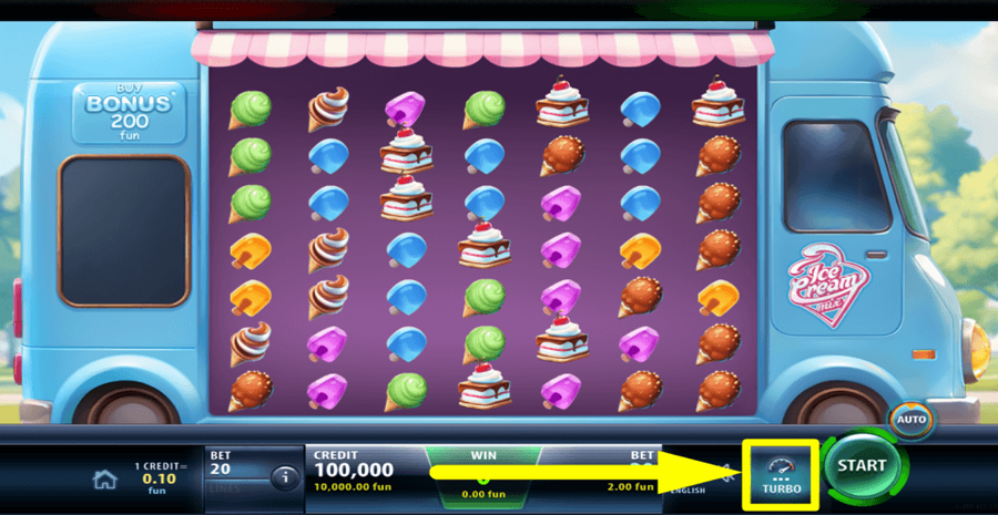 Ice Cream Mix Turbo Feature