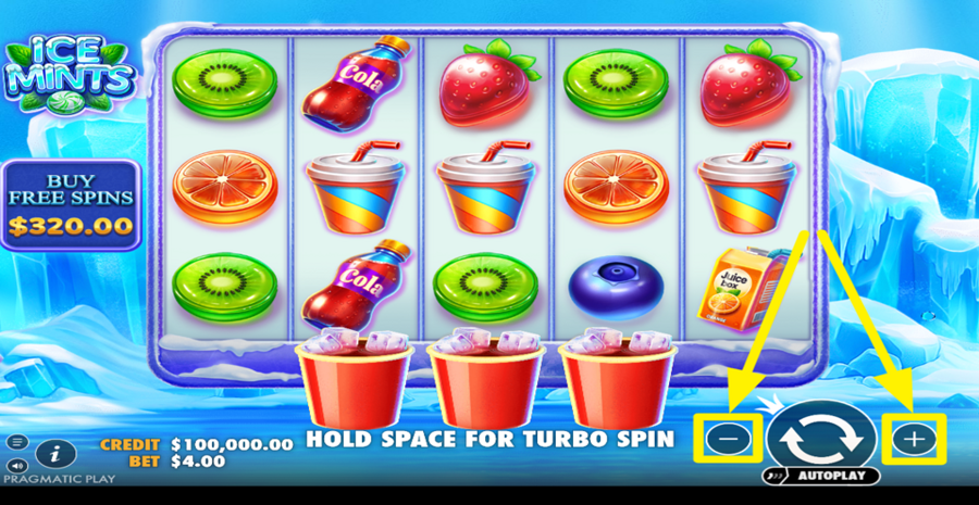 Ice Mints Adjust Bet