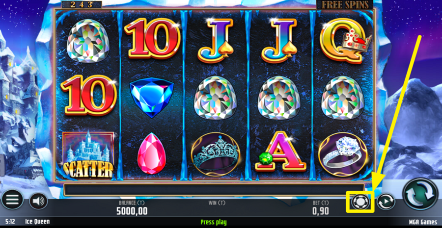 Ice Queen Adjust Bet