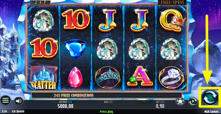 Ice Queen Spin Button