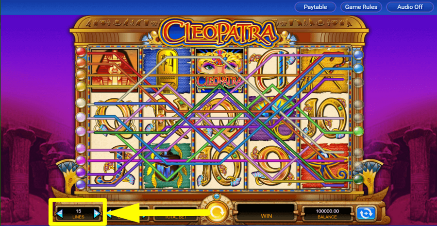 Igt Cleopatra Adjustable Paylines