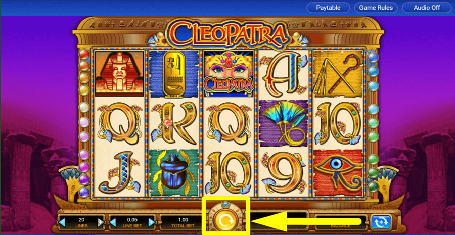 Igt Cleopatra Spin Button