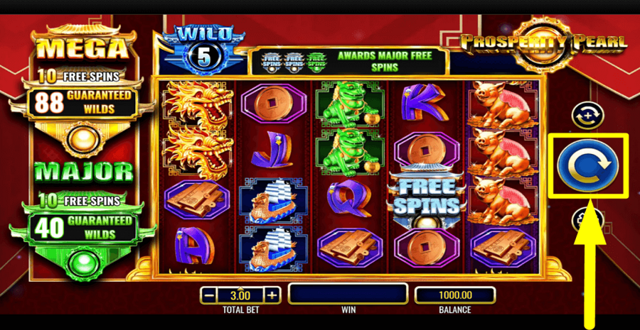 Igt Prosperity Pearl Spin Button