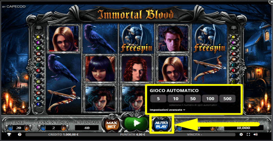 Immortal Blood Autoplay Feature