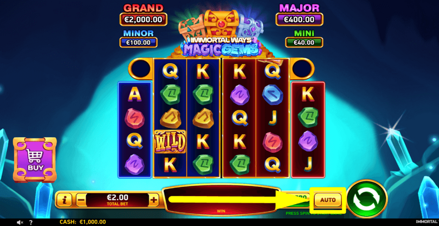 Immortal Ways Magic Gems Autoplay Feature