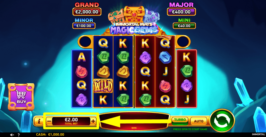 Immortal Ways Magic Gems Bet Value