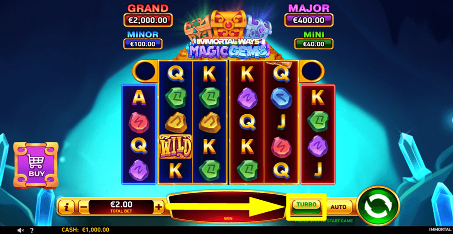 Immortal Ways Magic Gems Turbo Feature