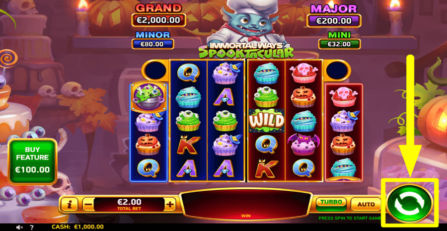 Immortal Ways Spooktacular Spin Button